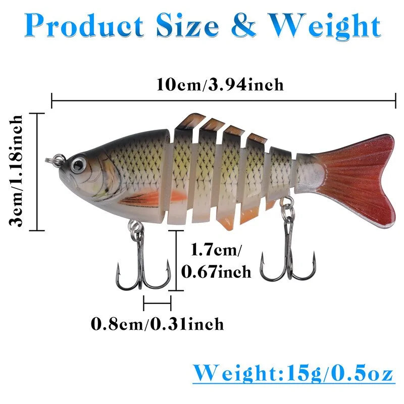 5Pcs Jointed Fishing Lure Set