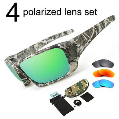 NEWBOLER Fishing Sunglasses: Polarized Lens Camouflage Frame