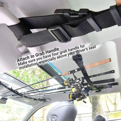 Fishing Rod Rack Holder Strap Storage Car