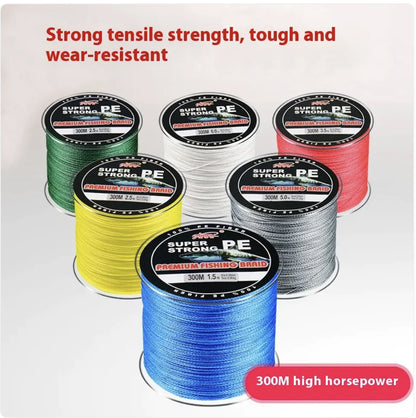 300m 4-Strand PE Braided Fishing Line